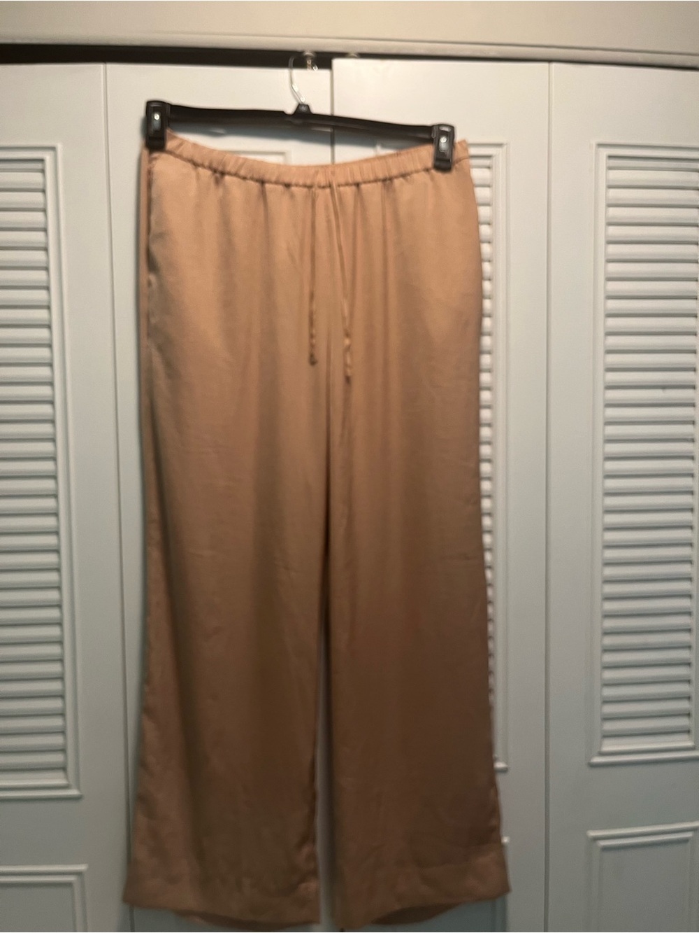 Banana Republic Camel Drawstring Wide-Leg Pants